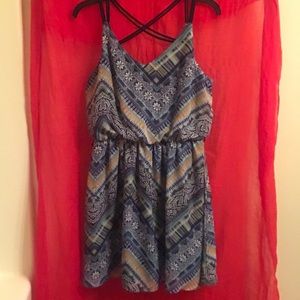 Multicolored flare dress